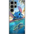 Miniatyrbillede 1 af 3: Samsung Galaxy S23 Ultra Gennemsigtig cover Stitch med skildpadde - sød blå alien i tropisk strandmiljø fra Disney