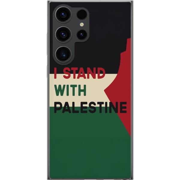 Samsung Galaxy S24 Ultra Gjennomsiktig deksel Stå opp for Palestina - solidaritetsdesign med en sterk melding