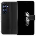 Pikkukuva 1 / 3: Samsung Galaxy S25+ Lompakkokotelo Keffiyeh-kuviointi - klassinen palestiinalainen mustavalkoinen shaali, jolla on kulttuurinen merkitys