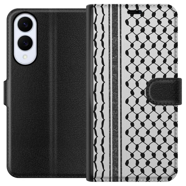 Samsung Galaxy S25 Edge Tegnebogsetui Palæstinensisk mønster - inspireret af traditionel stil keffiyeh-stof
