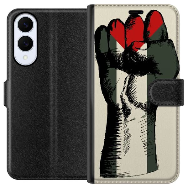 Samsung Galaxy S25 Edge Lompakkokotelo Käsi sidottu Palestinan väreihin - voimakas symboli vapausliikkeelle