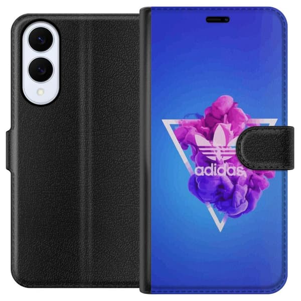 Samsung Galaxy S25 Edge Lompakkokotelo Adidas-inspiroitunut sininen muotoilu - urheilullinen motiivi retro-vibeillä sinisissä sävyissä
