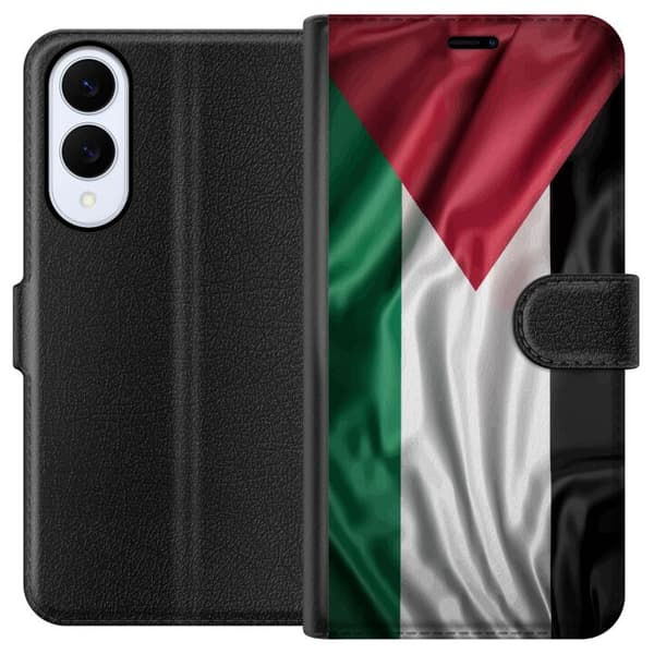 Samsung Galaxy S25 Edge Lommeboketui Palestinaflagget – ikoniskt symbol på frihet i rødt, svart, hvitt og grønt