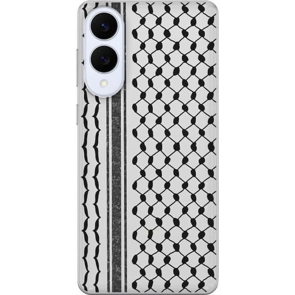 Samsung Galaxy S25 Edge Gennemsigtig cover Palæstinensisk mønster - inspireret af traditionel stil keffiyeh-stof