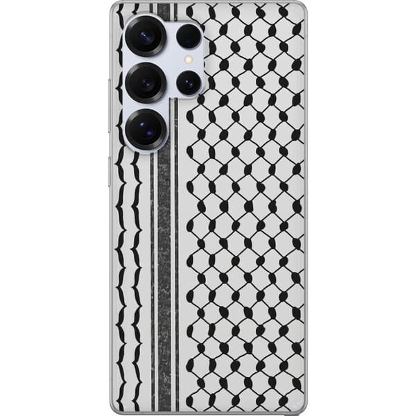 Samsung Galaxy S25 Ultra Gennemsigtig cover Palæstinensisk mønster - inspireret af traditionel stil keffiyeh-stof