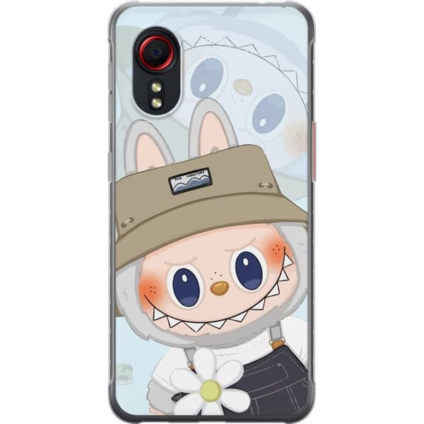 Samsung Galaxy Xcover 5 Gennemsigtig cover Labubu med hat - Pop Mart figur Mr. Butcher i retro-stil med karakter