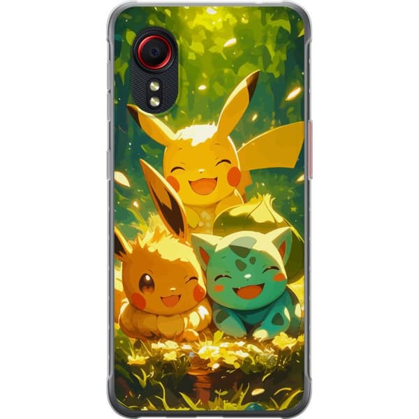 Samsung Galaxy Xcover 5 Gennemsigtig cover Pixelmonster spillestil - farverig design til retro-elskende gamere
