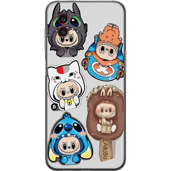 Samsung Galaxy Xcover6 Pro Genomskinligt Skal Labubu figursamling – Pop Mart Labubu The Monsters i färgglad design