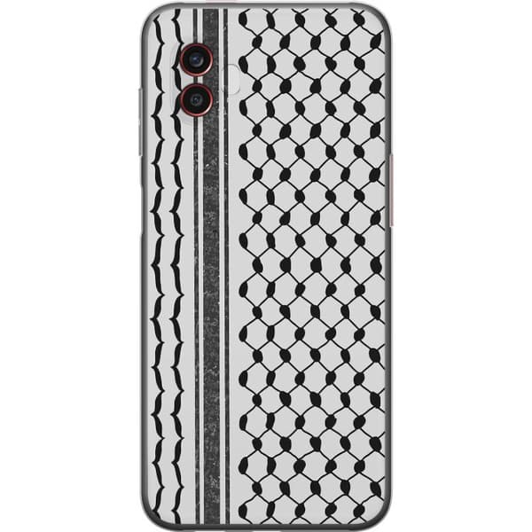 Samsung Galaxy Xcover6 Pro Genomskinligt Skal Palestinskt mönster – inspirerat av keffiyeh-tyg i traditionell stil