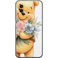 Miniatyrbild 1 av 3: Samsung Galaxy Xcover6 Pro Genomskinligt Skal Nalle Puh med blommor – klassisk barnfavorit i blommande vårmiljö