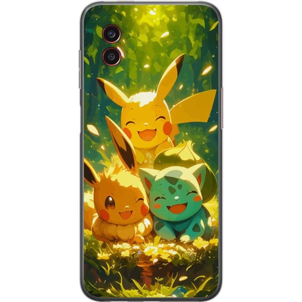 Samsung Galaxy Xcover6 Pro Genomskinligt Skal Pixelmonster spelstil – färgstark design för retroälskande gamers