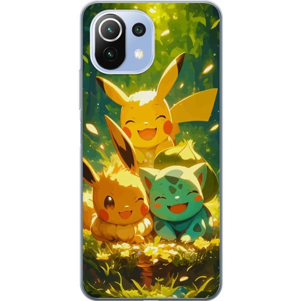 Xiaomi 11 Lite 5G NE Läpinäkyvä kuori Pixelmonster pelityyli - värikäs muotoilu retroa rakastaville pelaajille