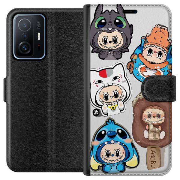 Xiaomi 11T Tegnebogsetui Labubu figur samling - Pop Mart Labubu The Monsters i farverigt design