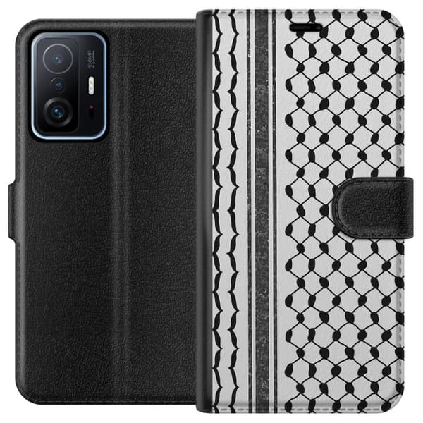 Xiaomi 11T Tegnebogsetui Palæstinensisk mønster - inspireret af traditionel stil keffiyeh-stof