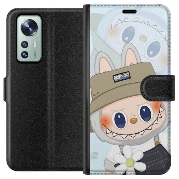 Xiaomi 12 Lompakkokotelo Labubu hattuineen - Pop Mart -hahmo Mr. Butcher retrotyylillä ja luonteella