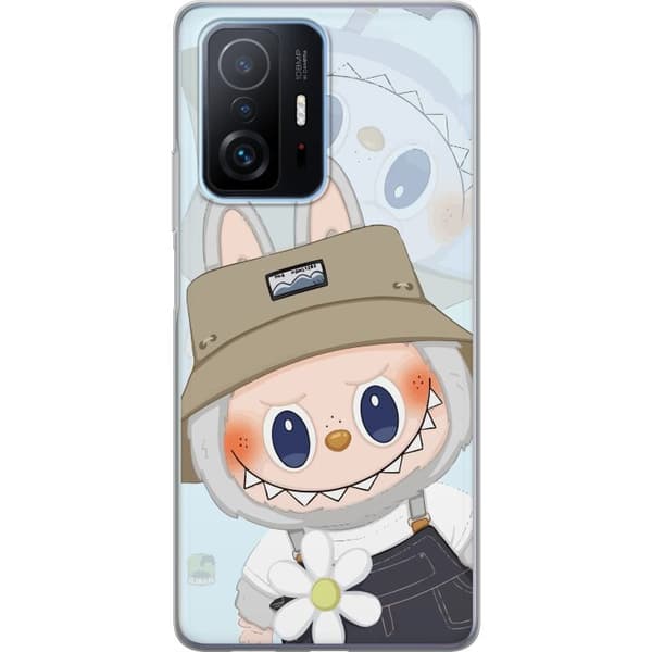 Xiaomi 11T Pro Genomskinligt Skal Labubu med hatt – Pop Mart-figur Mr. Butcher i retro stil med karaktär