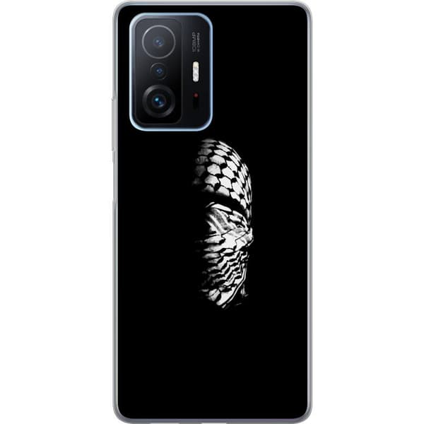 Xiaomi 11T Pro Gennemsigtig cover Keffiyeh-mønster - klassisk sort-hvid palæstinensisk tørklæde med kulturel betydning