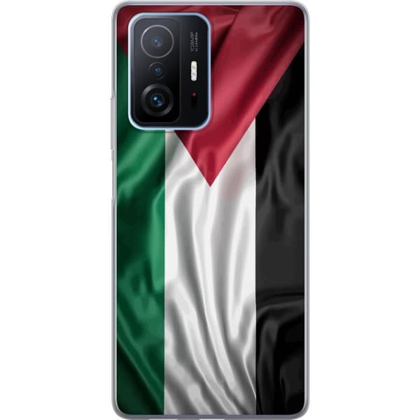 Xiaomi 11T Pro Gennemsigtig cover Palestinaflaget – ikonisk frihedssymbol i rød, sort, hvid og grøn