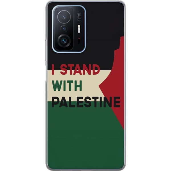 Xiaomi 11T Pro Gennemsigtig cover Stå sammen med Palæstina - solidaritetsdesign med en stærk besked