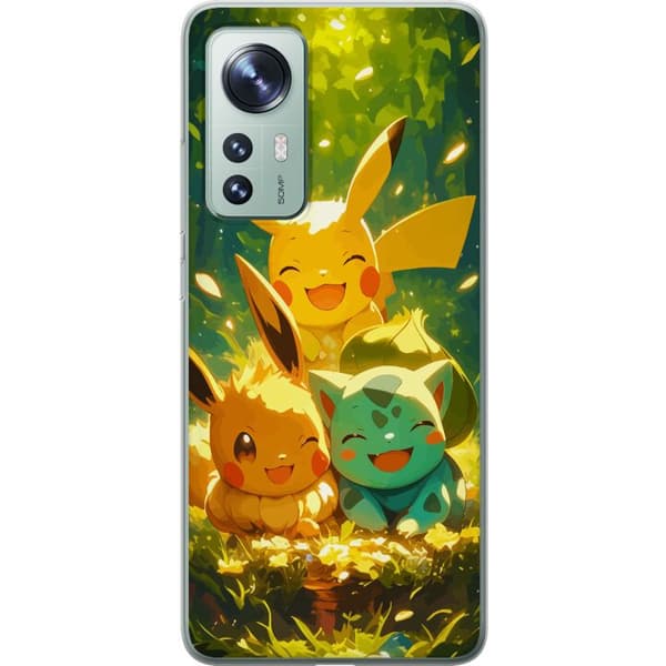 Xiaomi 12 Gjennomsiktig deksel Pixelmonster spillstil - fargerik design for retro-elskende spillere