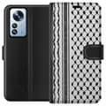 Miniatyrbillede 1 af 3: Xiaomi 12 Pro Tegnebogsetui Palæstinensisk mønster - inspireret af traditionel stil keffiyeh-stof