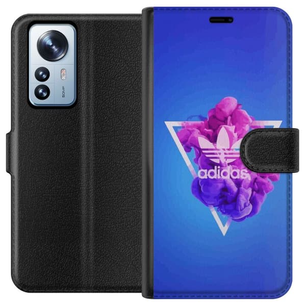 Xiaomi 12 Pro Lommeboketui Adidas-inspirert blått design - sporty motiv med retro vibe i blåtoner