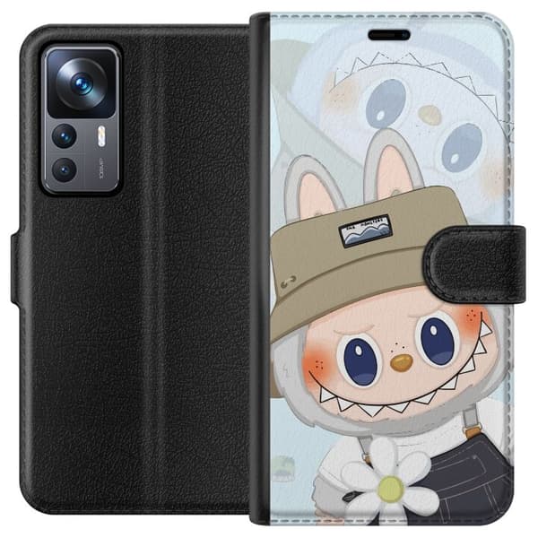 Xiaomi 12T Tegnebogsetui Labubu med hat - Pop Mart figur Mr. Butcher i retro-stil med karakter