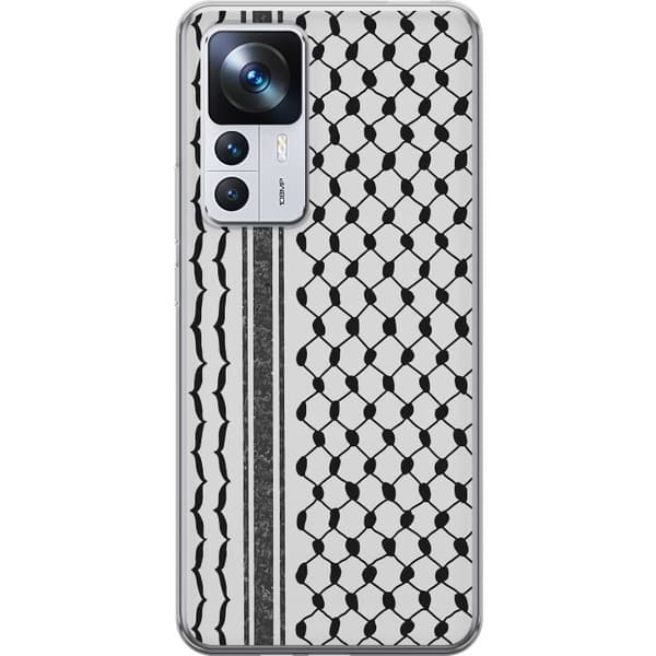 Xiaomi 12T Pro Läpinäkyvä kuori Palestiinalainen kuvio - perinteiseen tyyliin inspiroima keffiyeh-kangas