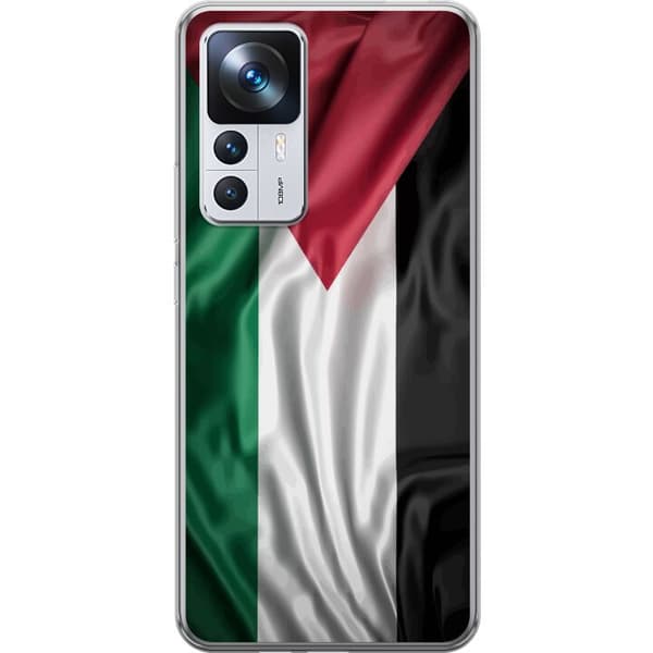 Xiaomi 12T Pro Genomskinligt Skal Palestinaflaggan – ikoniskt frihetsmotiv i rött, svart, vitt och grönt