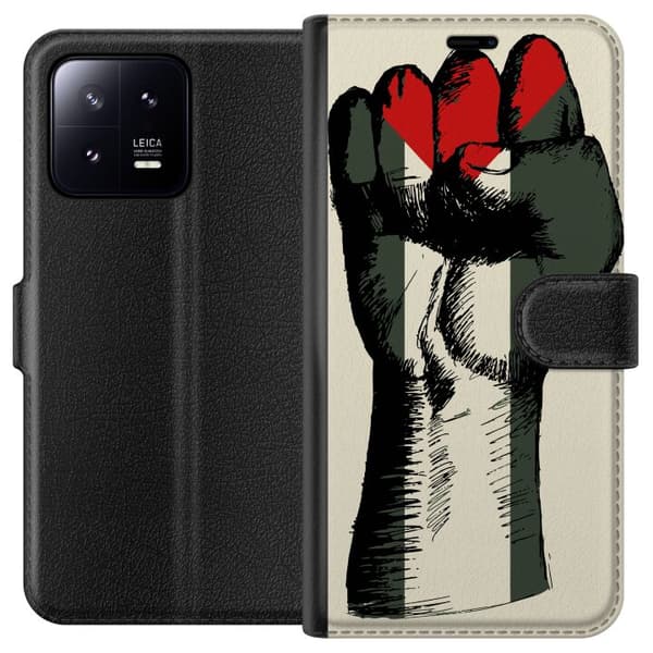 Xiaomi 13 Plånboksfodral Hand knuten i Palestinas färger – kraftfull symbol för frihetsrörelsen