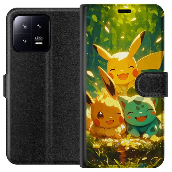 Xiaomi 13 Tegnebogsetui Pixelmonster spillestil - farverig design til retro-elskende gamere