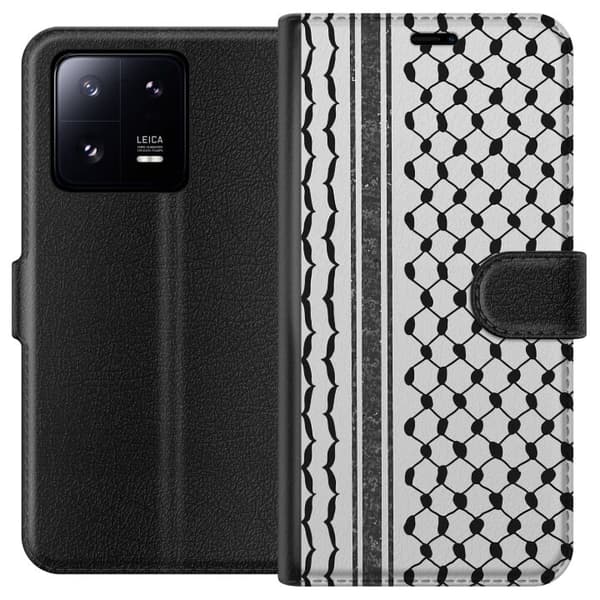 Xiaomi 13 Pro Plånboksfodral Palestinskt mönster – inspirerat av keffiyeh-tyg i traditionell stil
