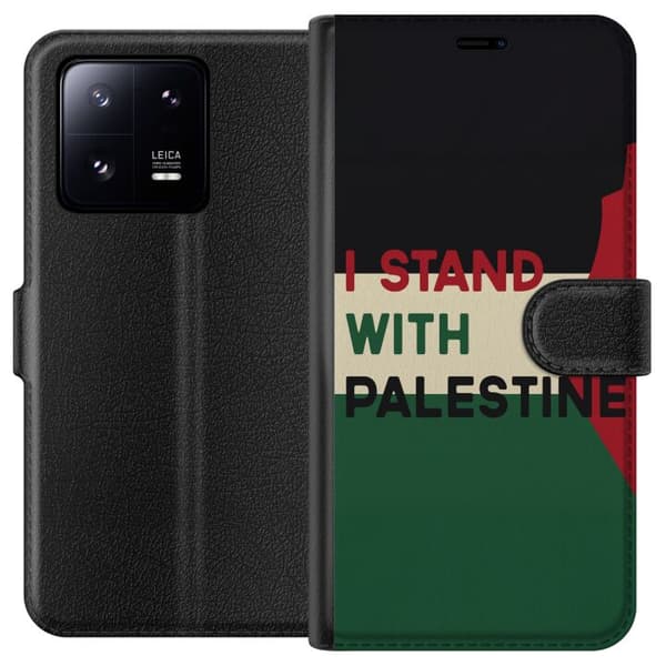 Xiaomi 13 Pro Plånboksfodral Stand with Palestine – solidaritetsdesign med starkt budskap