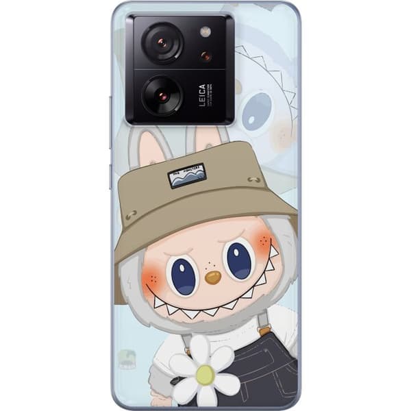 Xiaomi 13T Gennemsigtig cover Labubu med hat - Pop Mart figur Mr. Butcher i retro-stil med karakter