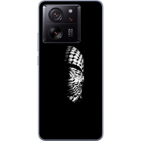 Xiaomi 13T Gjennomsiktig deksel Keffiyeh-mønster - klassisk svart-hvit palestinsk sjal med kulturell betydning