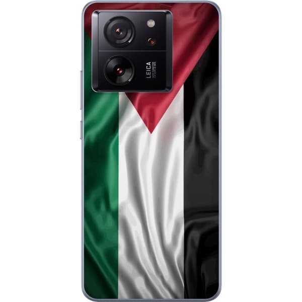 Xiaomi 13T Gennemsigtig cover Palestinaflaget – ikonisk frihedssymbol i rød, sort, hvid og grøn