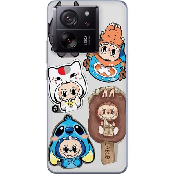 Xiaomi 13T Pro Genomskinligt Skal Labubu figursamling – Pop Mart Labubu The Monsters i färgglad design