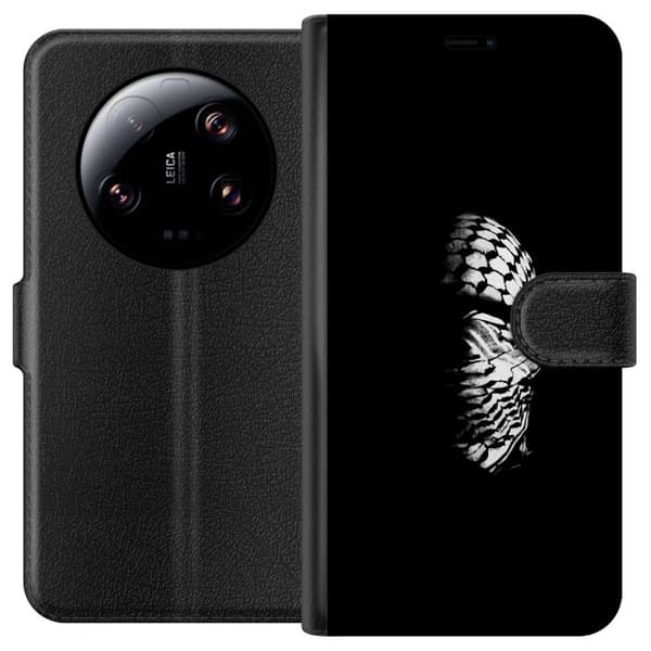 Xiaomi 13 Ultra Plånboksfodral Keffiyeh-mönster – klassisk svartvit palestinasjal med kulturell tyngd