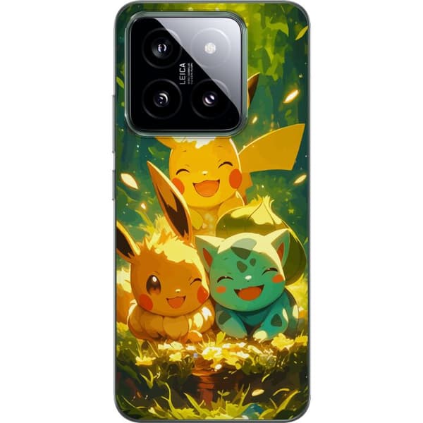 Xiaomi 14 Genomskinligt Skal Pixelmonster spelstil – färgstark design för retroälskande gamers