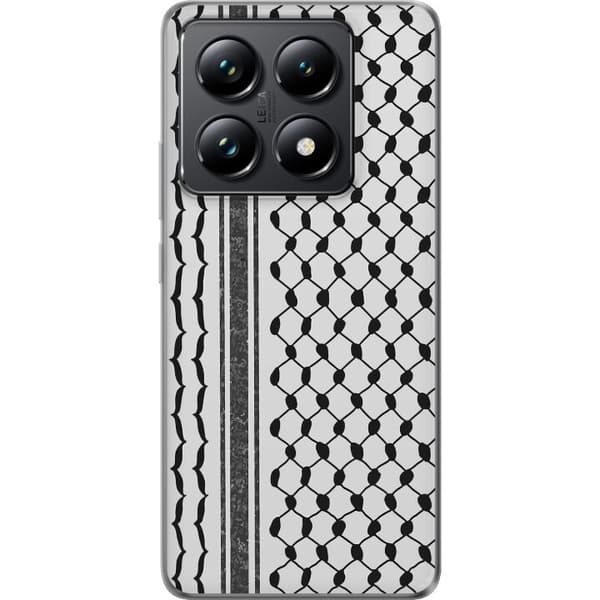 Xiaomi 14T Gennemsigtig cover Palæstinensisk mønster - inspireret af traditionel stil keffiyeh-stof