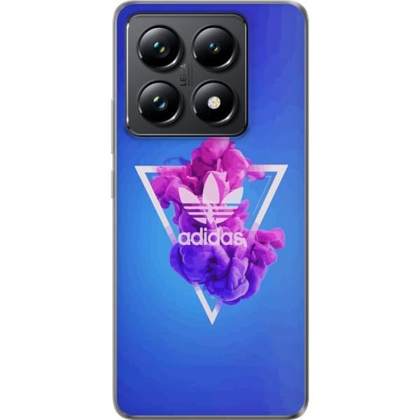 Xiaomi 14T Gennemsigtig cover Adidas-inspireret blåt design - sporty motiv med retrovibe i blå toner