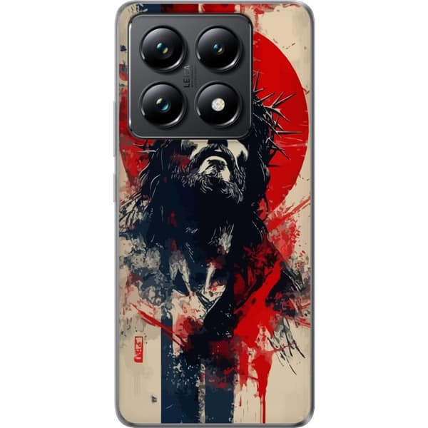 Xiaomi 14T Pro Genomskinligt Skal Jesus med kors – kristet motiv med stark symbolik om tro och hopp