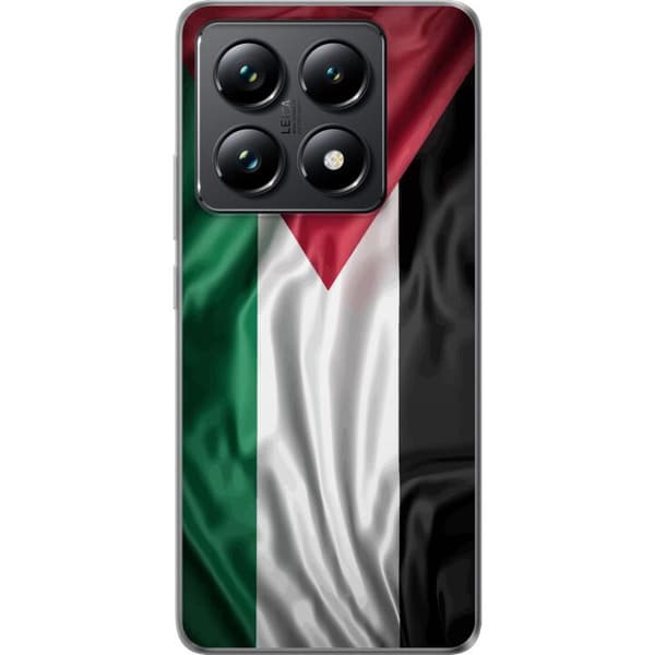 Xiaomi 14T Pro Gennemsigtig cover Palestinaflaget – ikonisk frihedssymbol i rød, sort, hvid og grøn