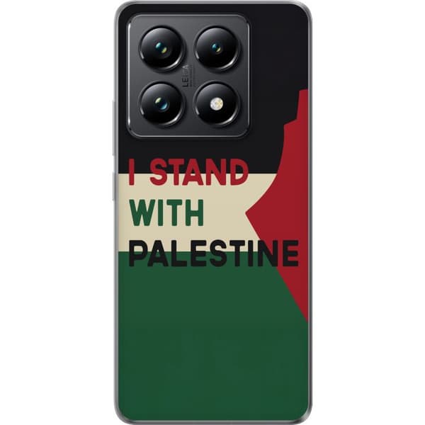 Xiaomi 14T Pro Genomskinligt Skal Stand with Palestine – solidaritetsdesign med starkt budskap