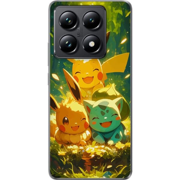 Xiaomi 14T Pro Gennemsigtig cover Pixelmonster spillestil - farverig design til retro-elskende gamere