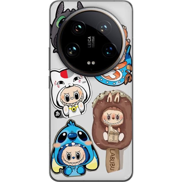 Xiaomi 14 Ultra Gjennomsiktig deksel Labubu figure samling - Pop Mart Labubu The Monsters i fargerik design