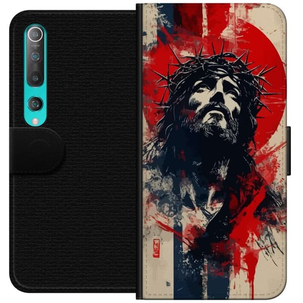 Xiaomi Mi 10 5G Plånboksfodral Jesus med kors – kristet motiv med stark symbolik om tro och hopp