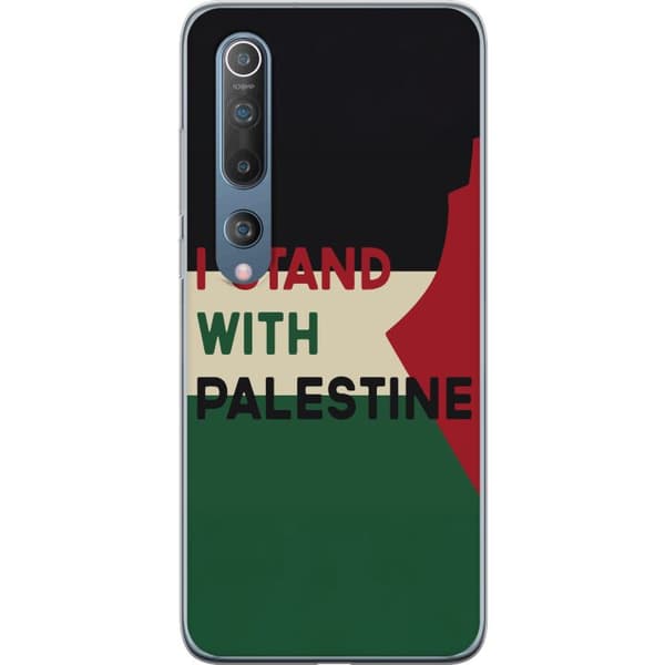 Xiaomi Mi 10 5G Gjennomsiktig deksel Stå opp for Palestina - solidaritetsdesign med en sterk melding