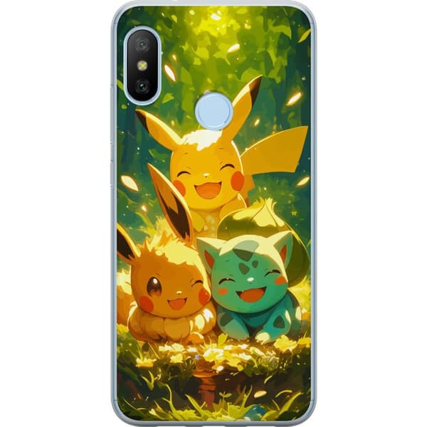 Xiaomi Mi A2 Lite Gjennomsiktig deksel Pixelmonster spillstil - fargerik design for retro-elskende spillere