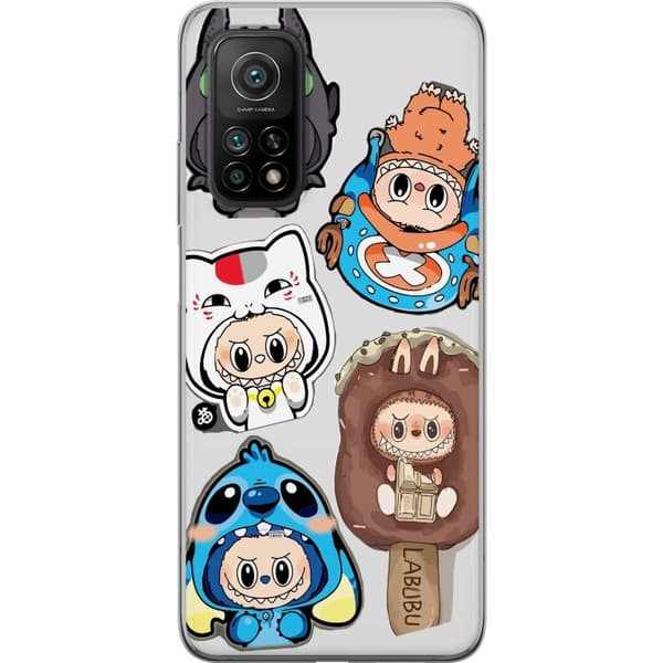 Xiaomi Mi 10T 5G Genomskinligt Skal Labubu figursamling – Pop Mart Labubu The Monsters i färgglad design